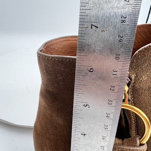 See By Chloe Women Size Eu 39.5 US 9.5 Brown Suede Leather Side Zip Ankle Boot - Picture 16 of 16